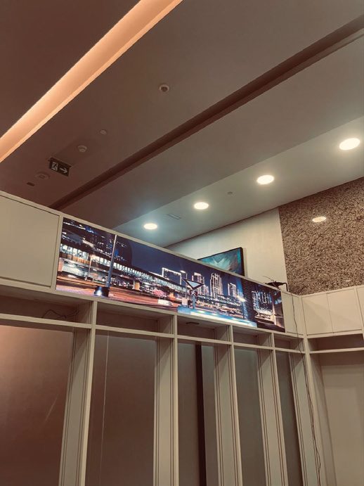 LED wall installation